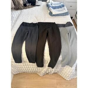 3 NWOT Textured Leggings Bundle (L)